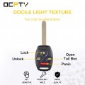 Ocpty 2x Uncut Keyless Entry Remote Control Key Fob Transmitter Replacement For 2006-2013 Honda Civic N5f-s0084a