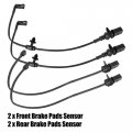 X Autohaux 2 Pair 4m0615121r Front 4m0615121p Rear Brake Pad Electronic Wear Sensor For Audi Q7 2017-2018