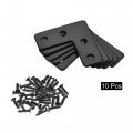 Uxcell L Shape Brace 40mmx40mm Mending Repairing Flat Brackets For Joint Fastener With Screws Black 10pcs