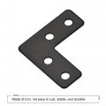 Uxcell L Shape Brace 40mmx40mm Mending Repairing Flat Brackets For Joint Fastener With Screws Black 10pcs