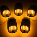 Led Cab Roof Marker Lights For 2003 2018 Ram 1500 2500 3500 Pickup Trucks 5 Piece Smoked Lens Yellow Running Lamps Ip67 