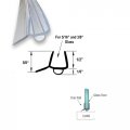 Gordon Glassa Universal Clear Bottom Sweep With Bulb And Drip Rail For Hinged Shower Doors 5 16 3 8 Thick Glass 31 Long