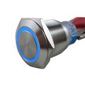 Latching Push Button Switch 12v Blue Angel Eye Led Toggle Waterproof Stainless Steel For 19mm 3 4 In Car Or Boat Mounting Hole