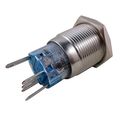 Digiten 19mm Waterproof Stainless Steel Blue Angel Eye 12v Led Button Switch On Off Car 
