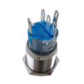 Latching Push Button Switch 12v Blue Angel Eye Led Toggle Waterproof Stainless Steel For 19mm 3 4 In Car Or Boat Mounting Hole