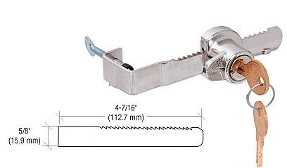 Adjustable Sliding Glass Door Lock With Thumb Screw For Up To 1 2 In Thick Polished Chrome Finish 4 7 16 X 5 8 Model 962l