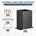 Uxcell 4x4 Post Base 3pcs Inner Size 6 X 3 Inch Black Powder Coated Brackets With Screws For Deck Railing Log Cabin Outdoor