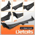 Jmtaat Windshield Wiper Cowl Panel Grille For 2004-2010 Bmw 525i Xi 528i 530i 535i 545i 550i M5 Replace 51717027083 Air Inlet