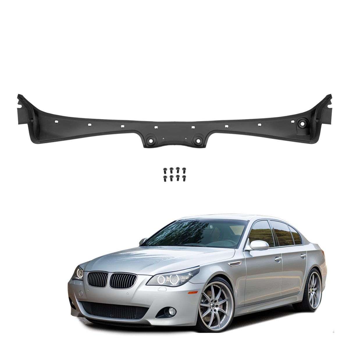 Jmtaat Windshield Wiper Cowl Panel Grille For 2004-2010 Bmw 525i Xi 528i 530i 535i 545i 550i M5 Replace 51717027083 Air Inlet