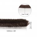 Uxcell Weather Stripping Brush 40ft L X 28 W 0 24 H Self-adhesive Seal Weatherstrip Sweep Brown For Door Window