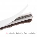 Uxcell Weather Stripping Brush 40ft L X 28 W 0 24 H Self-adhesive Seal Weatherstrip Sweep Brown For Door Window