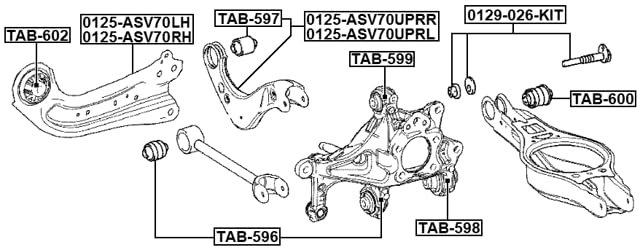 Rear Transverse Rod Bushing Febest Tab-597 48770-06010