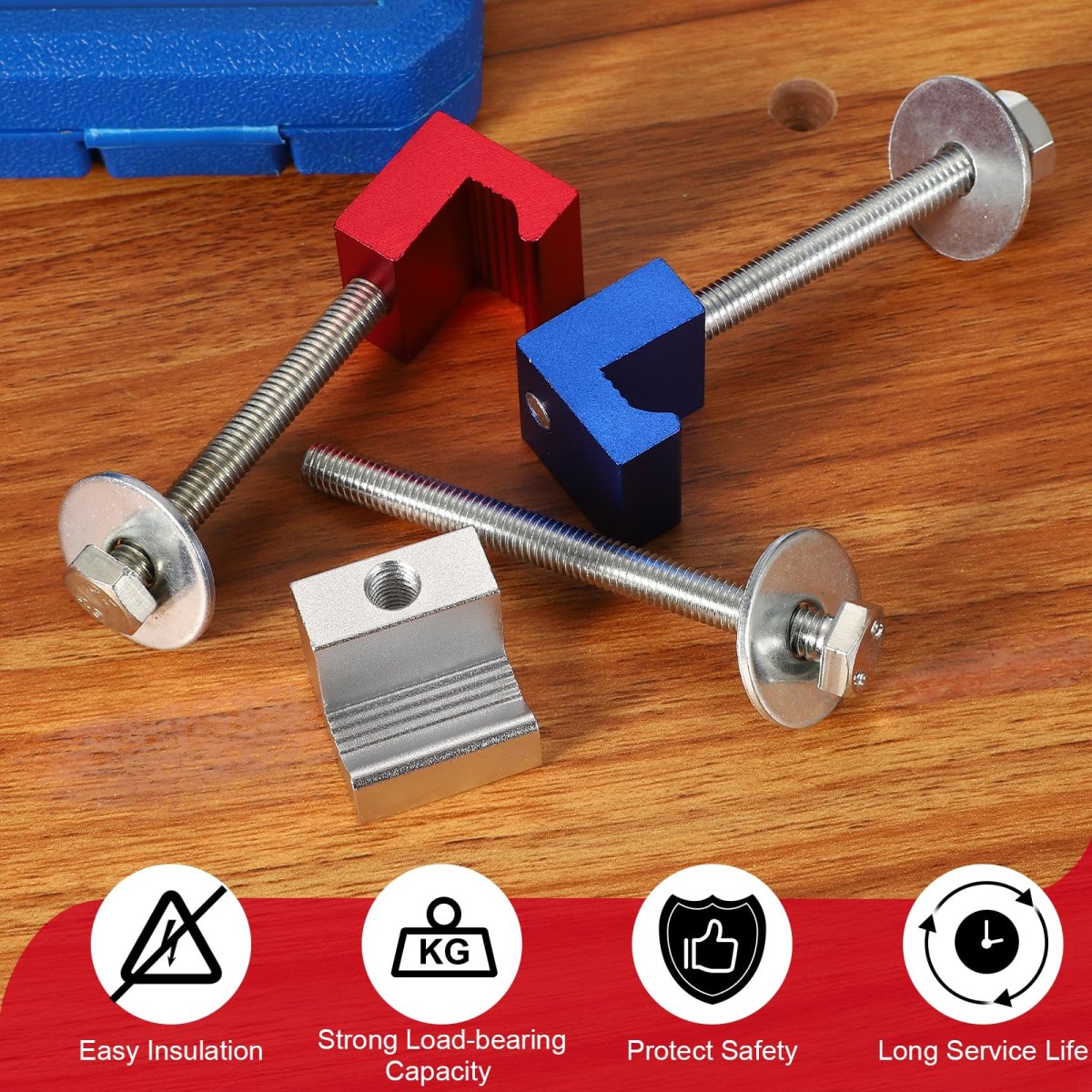 1pc J-hook Crossover Aluminum Car Truck Toolbox Mounting Kit For Pickup Tool Box Mount Tie Down Anodized Surface With Fastening
