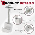 1pc J-hook Crossover Aluminum Car Truck Toolbox Mounting Kit For Pickup Tool Box Mount Tie Down Anodized Surface With Fastening