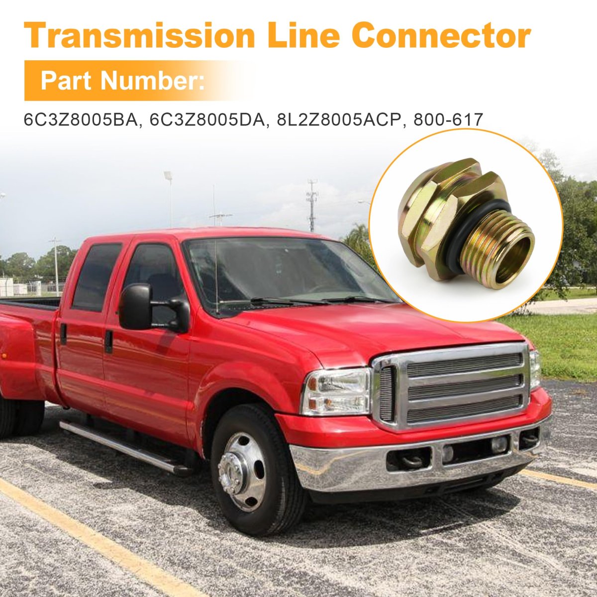 Transmission Cooler Line Quick Connector 800-617 For Ford Explorer Sport Trac 2007-2010 F-250 F-350 F-450 F-550 2005-2007 And