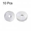 Uxcell Flat Knurled Nut M4 X 14mm 4mm Thumb Nuts Lock Adjusting Aluminum Alloy Silver 10pcs