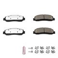 Z36-1631 Carbon Fiber Ceramic Front Brake Pad Set With Installation Hardware For Ford F-250 And F-350 Super Duty 2012 Truck Tow 