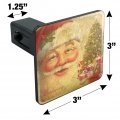 Christmas Holiday Retro Antique Santa Believe Tow Trailer Hitch Cover Plug Insert