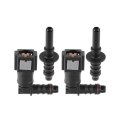 1 4 6 3mm Sae To 5 16 8mm 90 Degree Car Fuel Line Hose Quick Release Connector Disconnect Nylon 2 Set 