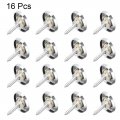 Uxcell Mirror Screws Decorative Cap Fasteners Cover Nails Electroplated Bright Silvery 22mm 0 87 Brass 16pcs