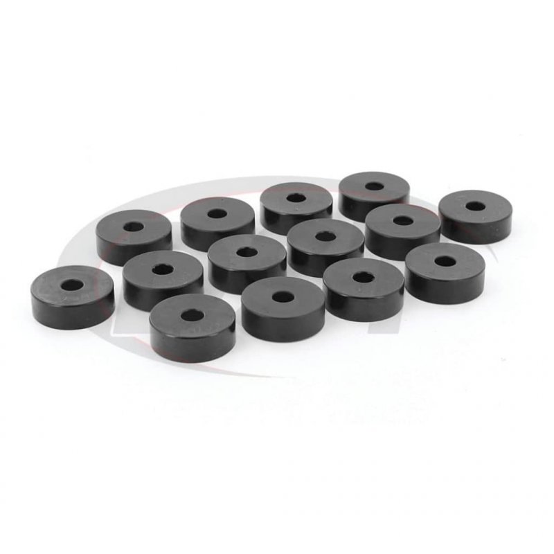 Pro-thane Body Mount Bushing Kit For Jeep Cj5 1959-1973 14 Per Pack Black 1-101-bl