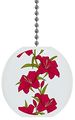 Pink Water Lilies Flower Solid Ceramic Fan Pull 