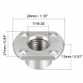 Uxcell Weld Nuts 7 16-20 Tab Base Carbon Steel Machine Screw 4 Projection Silver 10pcs