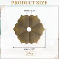 2pcs Cabinet Knob Backplate 1 77 Inch Hex Flower Shape Brass Washers Classical Furniture Decoration Gasket For Drawer Cupboard