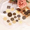 2pcs Cabinet Knob Backplate 1 77 Inch Hex Flower Shape Brass Washers Classical Furniture Decoration Gasket For Drawer Cupboard