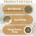 2pcs Cabinet Knob Backplate 1 77 Inch Hex Flower Shape Brass Washers Classical Furniture Decoration Gasket For Drawer Cupboard