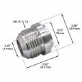 An10 Weld On Bung Aluminum Male Flare Weldable Fuel Tank Fitting Jic-10 An 7 8-14 Thread Hose Adapter Connector 2