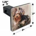Yorkie Yorkshire Terrier Puppy Dog Satin And Bow Tow Trailer Hitch Cover Plug Insert