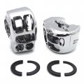 Httmt Switch Housing Cover Kit Compatible With 14-17 H-d Touring Aftermarket 71500185 Chrome
