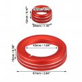 X Autohaux 4pcs Red Aluminum Alloy Car Center Control Ring Knob Trim Cover For Chevrolet Camaro 2010-2015 Switch Button Decor