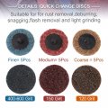 Uxcell 42 Pcs 2 Sanding Discs Nylon Roll Lock Surface Coarse Medium Fine Grit