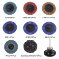 Uxcell 42 Pcs 2 Sanding Discs Nylon Roll Lock Surface Coarse Medium Fine Grit