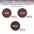 Uxcell 42 Pcs 2 Sanding Discs Nylon Roll Lock Surface Coarse Medium Fine Grit