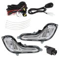 2pcs Clear Bumper Fog Lights Assembly With Bulbs And Switch Wiring Kit Replacement For 2012-2016 Accent 4-door