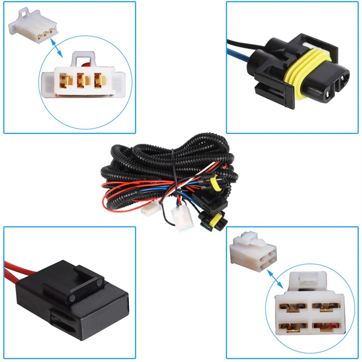 2pcs Clear Bumper Fog Lights Assembly With Bulbs And Switch Wiring Kit Replacement For 2012-2016 Accent 4-door