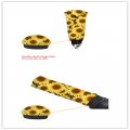 Forchrinse Red Ladybug Daisy Car Steering Wheel Cover Handbrake Gear Shift 3piece Sweat Absorption For Men Women