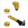 Forchrinse Red Ladybug Daisy Car Steering Wheel Cover Handbrake Gear Shift 3piece Sweat Absorption For Men Women