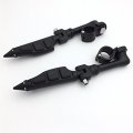 Black Long Angled Adjustable Peg Mounting Kit Stiletto Shape Footpegs For V-star Roadstar Suzuki Boulevard With 1 Inch 25mm