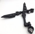 Black Long Angled Adjustable Peg Mounting Kit Stiletto Shape Footpegs For V-star Roadstar Suzuki Boulevard With 1 Inch 25mm