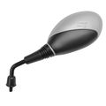 16020 Oval Atv Mirrors For 7 8 In Handle Bar 2 Tone Convex Lens With 10mm Thread And 4 Stem Pair 