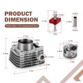Engine Cylinder Piston Rings Gasket Kit Tensioner For Kawasaki Bayou 250 Klf250 2003-2011 Top End Rebuild