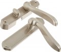 Wright Products Castellan Surface Lever Mount Latch With Deadbolt For Screen And Storm Doors Satin Nickel 