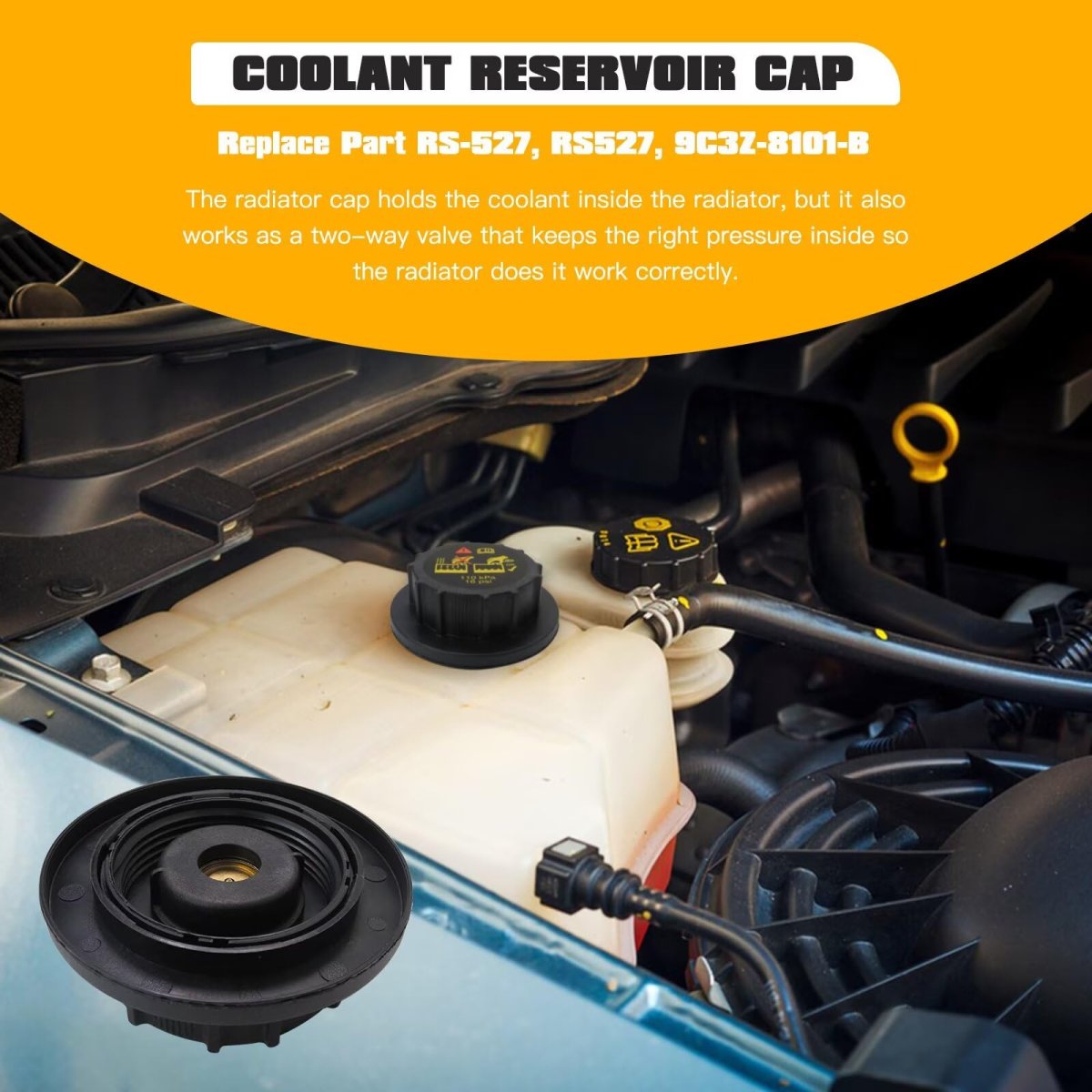 Radiator Pressure Cap Coolant Reservoir Replace Rs-527 Rs527 9c3z-8101-b 9c3z8101b Ford Lincoln Mercury And For 2006-2008 Mark
