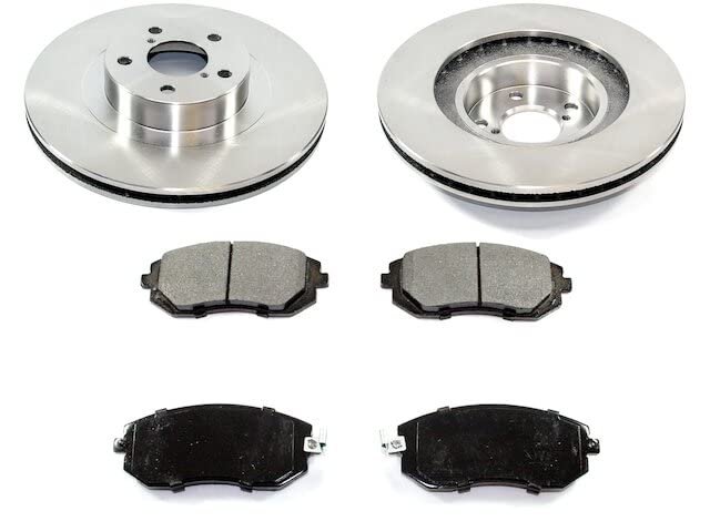 Front Semi Metallic Brake Pads And Rotor Kit For 2003 To 2008 Subaru Forester Position W0146-k243429