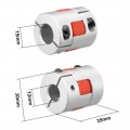 Uxcell Shaft Coupling 12mm To 15mm Bore L35xd30 Flexible Coupler Joint For Servo Stepped Motor