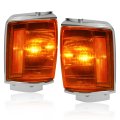 Hecasa Corner Lights For 1984-1986 Toyota 4runner Pickup Front Lamps W Bulbs Replacement To2520114 To2521116 Yellow Lens 